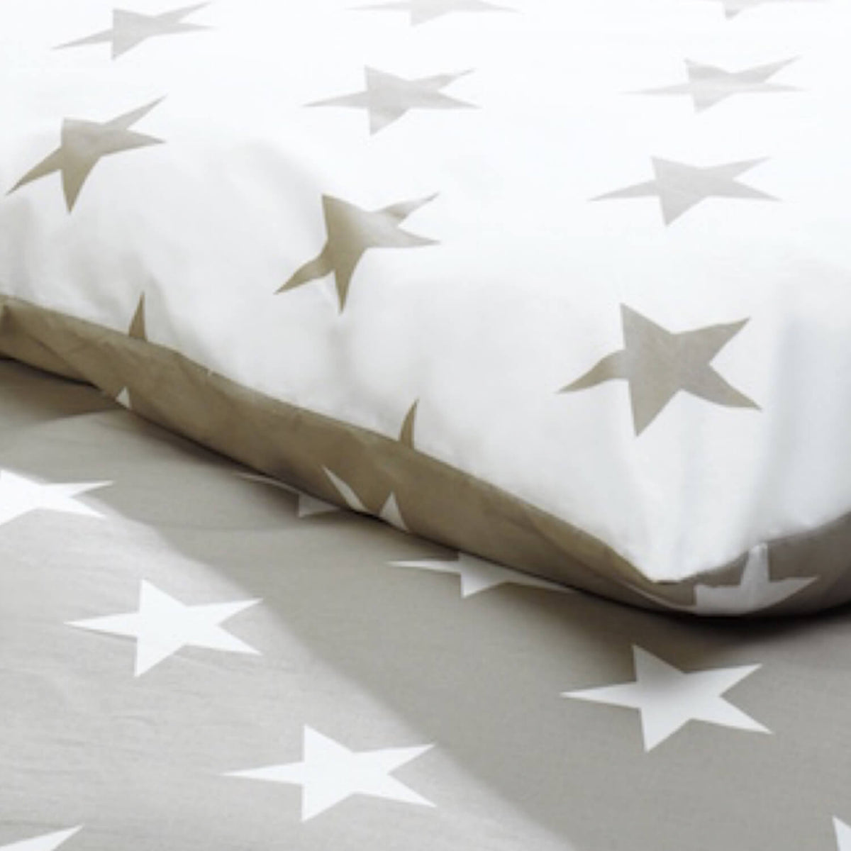 Trend Bettwäsche Stars Beige Braun Wendeoptik 135x200 cm