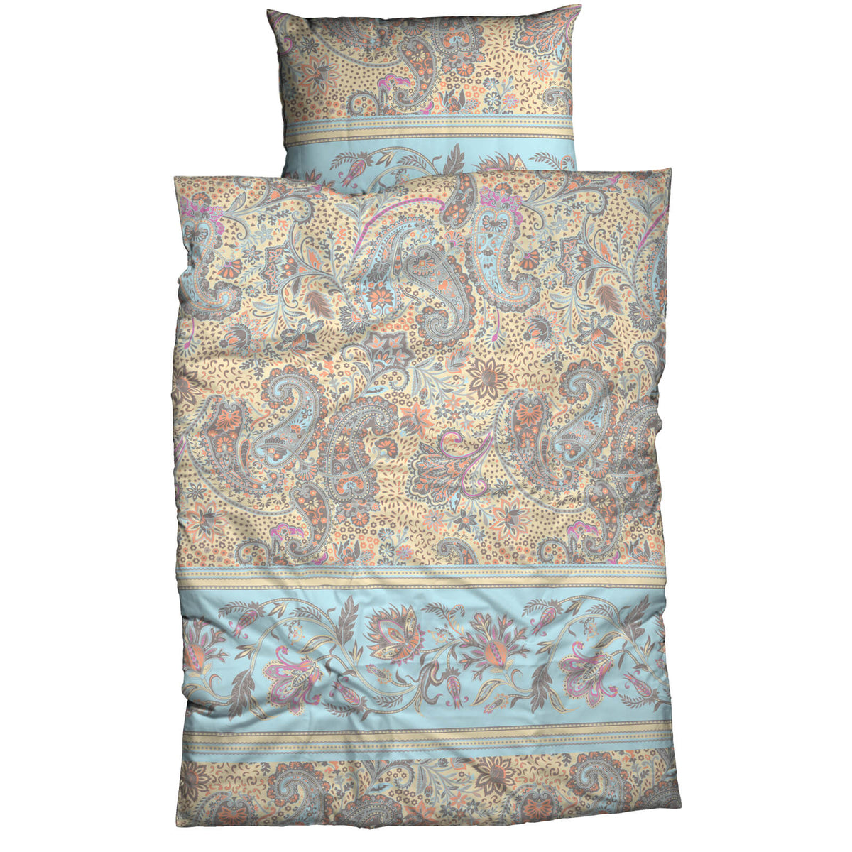 bettwaesche casatex ornamente blumen beige 