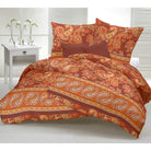 bettwaesche casatex orientalisch mandala orange satin