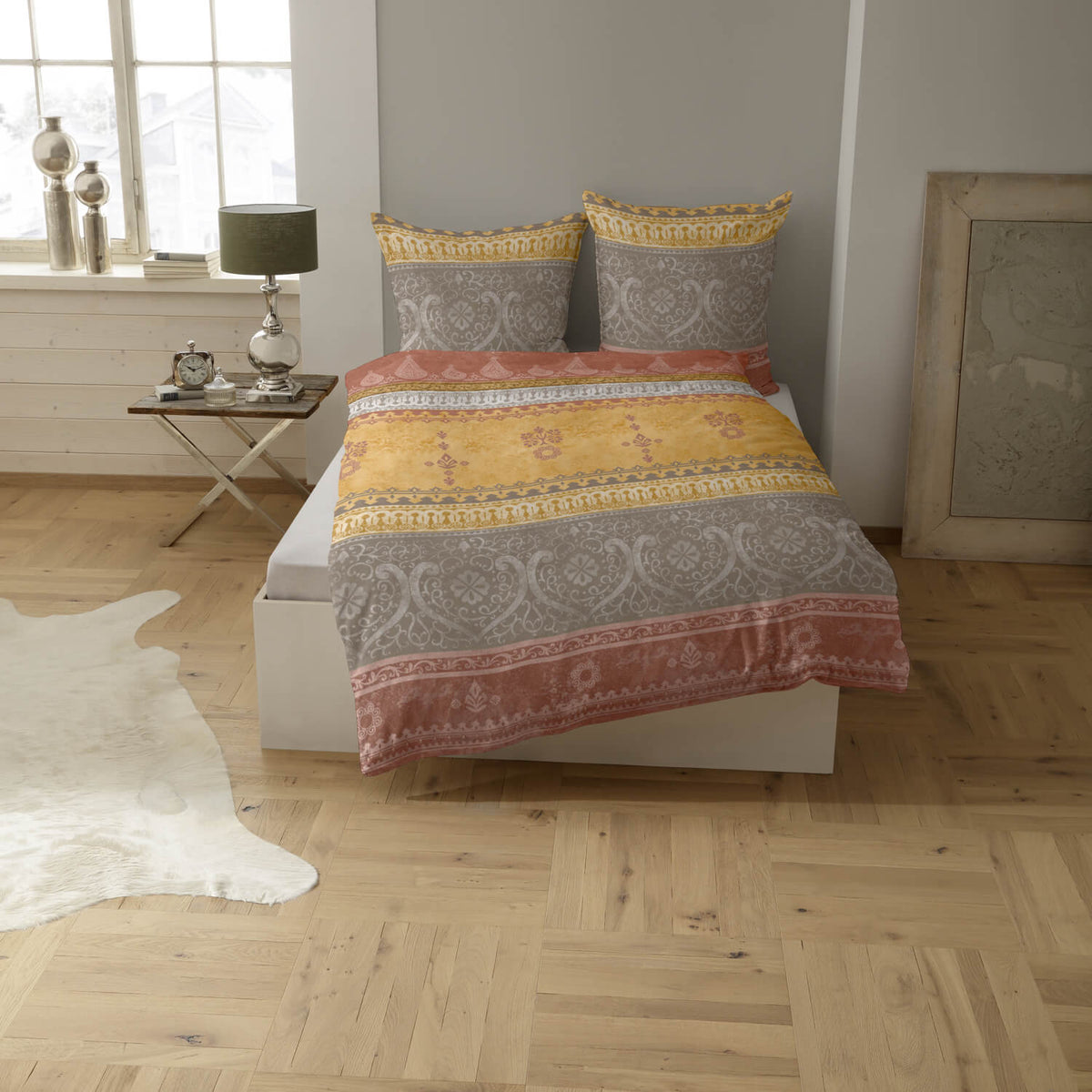 casatex bettwaesche indi braun biber orientalische muster 