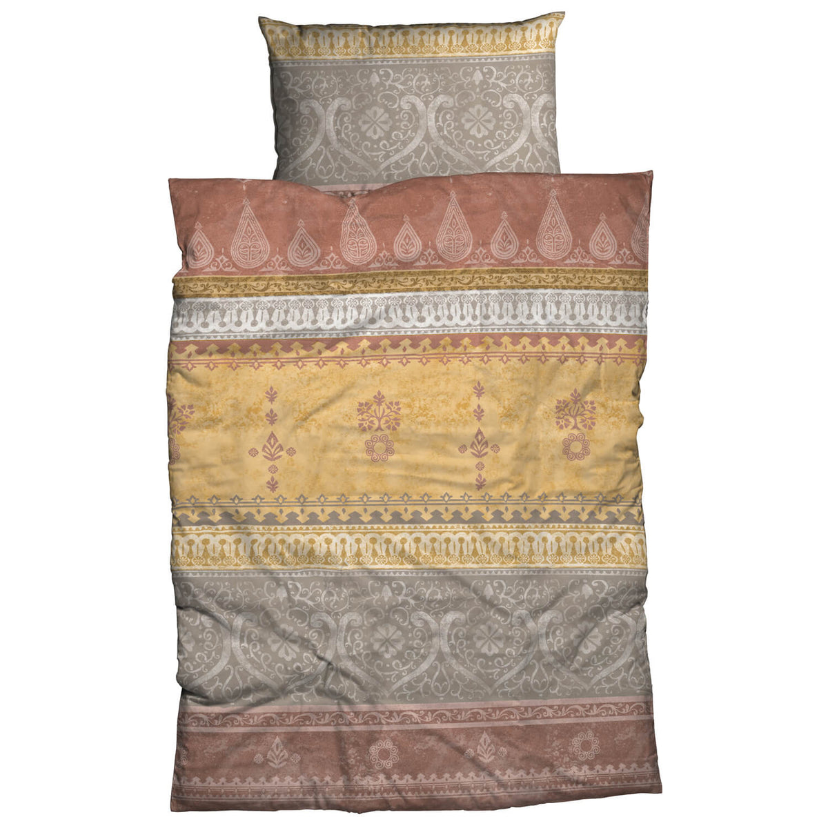 casatex bettwaesche indi braun biber orientalische muster 