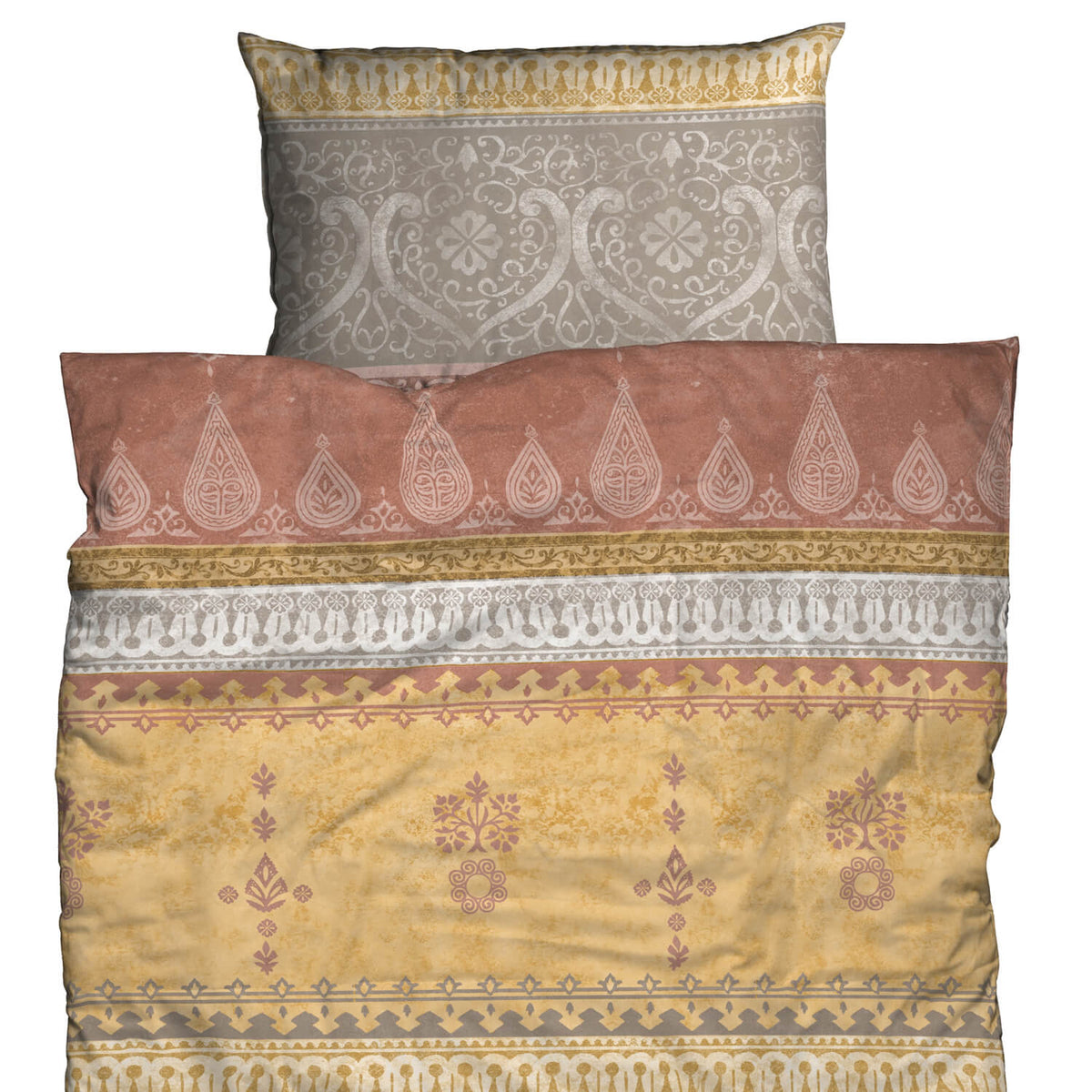 casatex bettwaesche indi braun biber orientalische muster 
