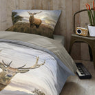 bettwaesche trendy bedding hirsch geweih landschaft berge