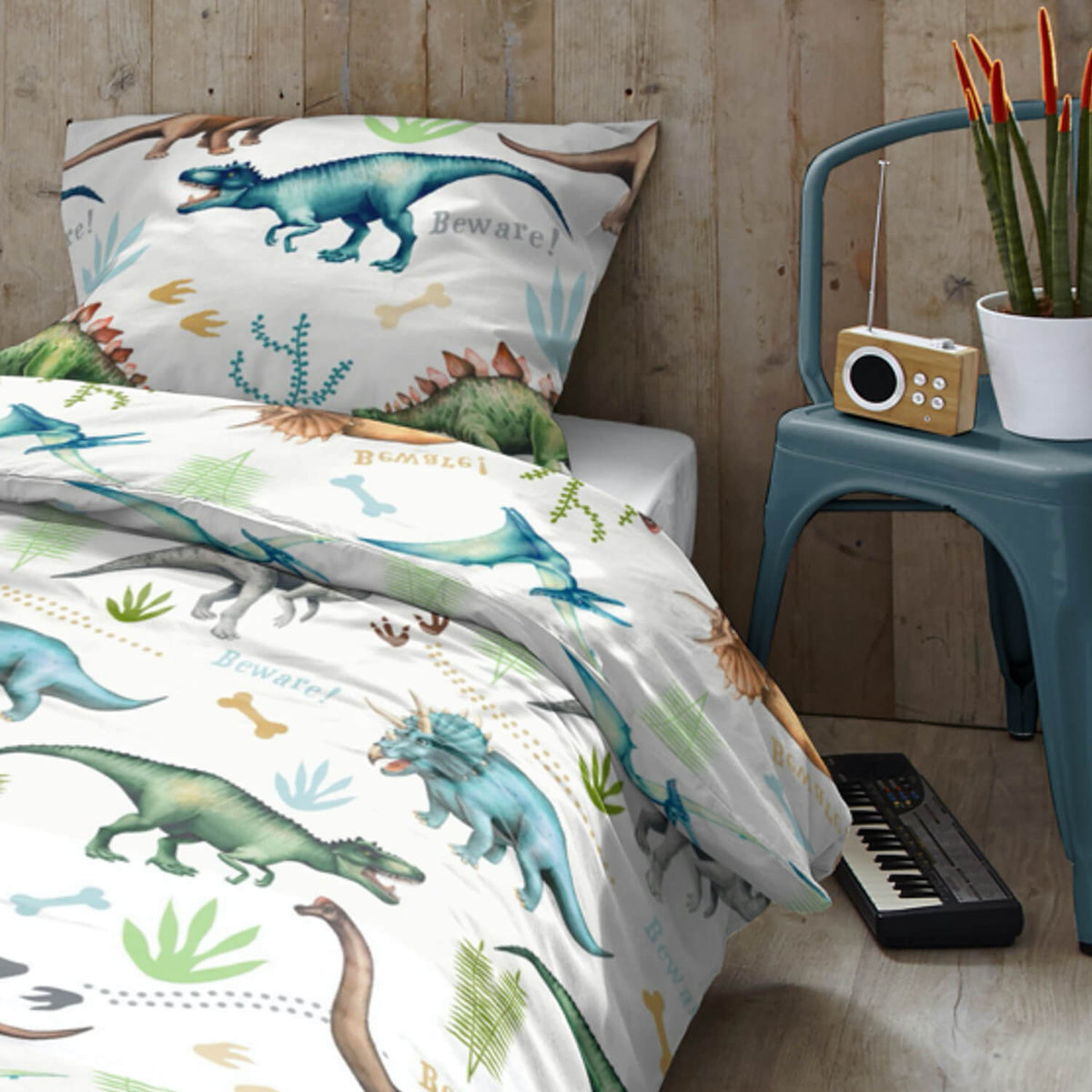 trendy bedding bettwaesche dino saurier comic