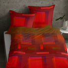 casatex bettgarnitur graphisch grafik rot