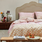 Esprit Bettwäsche Rainns Pink Rosa Orange Regentropfen Farbverlauf Streifen Gestreift Wendeoptik Satin