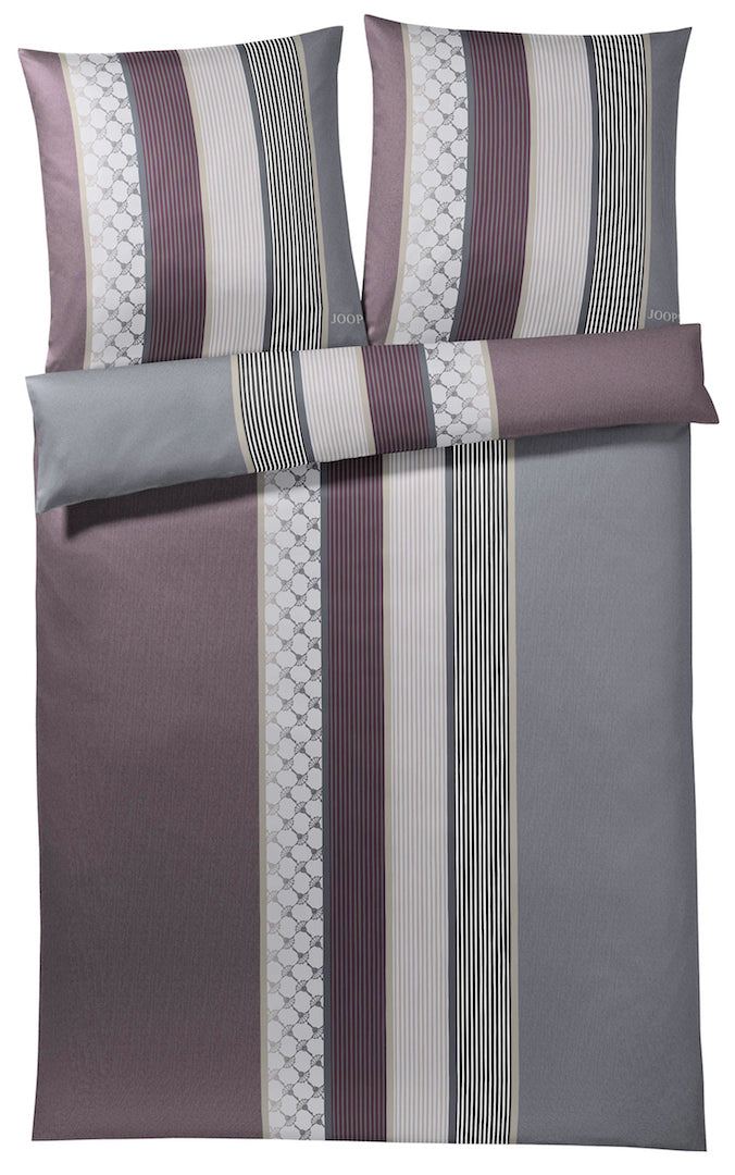 joop bettwaesche cornflower stripes deep wine 4069-01 mako satin