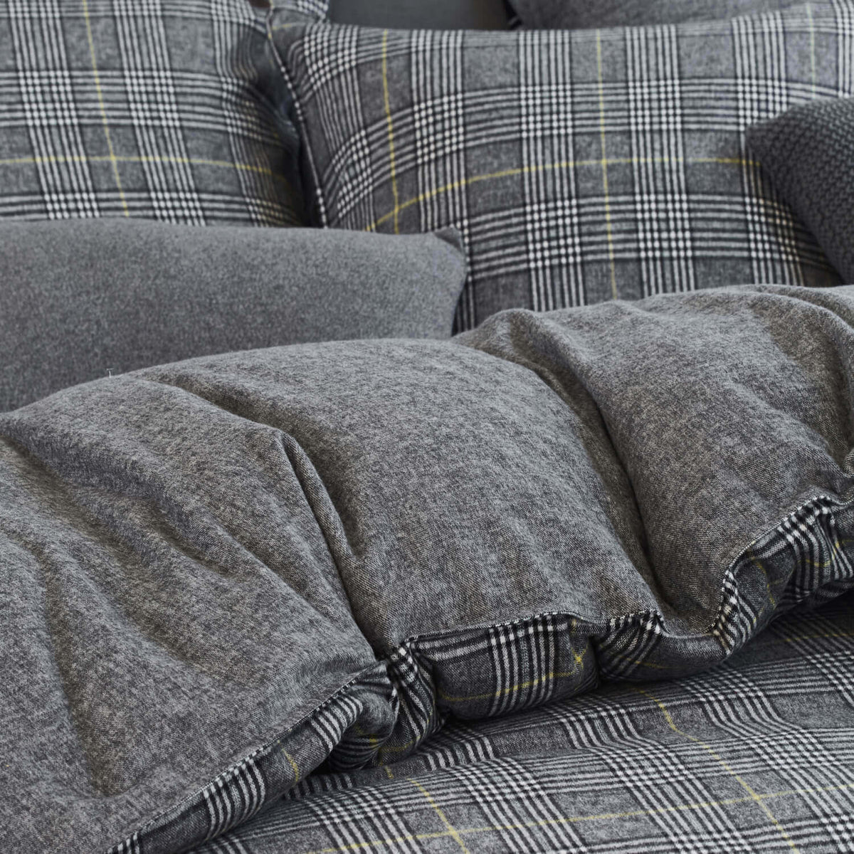 Marc O'Polo Bettwäsche Voska Flanell Biber Material Bezug Winterbettwäsche Weich Kuschelig Flauschig 