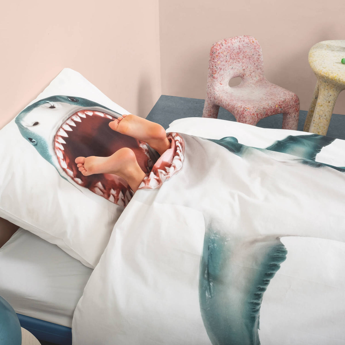 snurk bettwaesche hai shark meerestier fisch raubtier