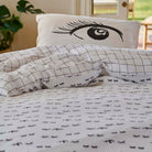 bettwaesche augen rechenkaestchen karo