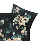 bettwaesche bettgarnitur blumen schwarz