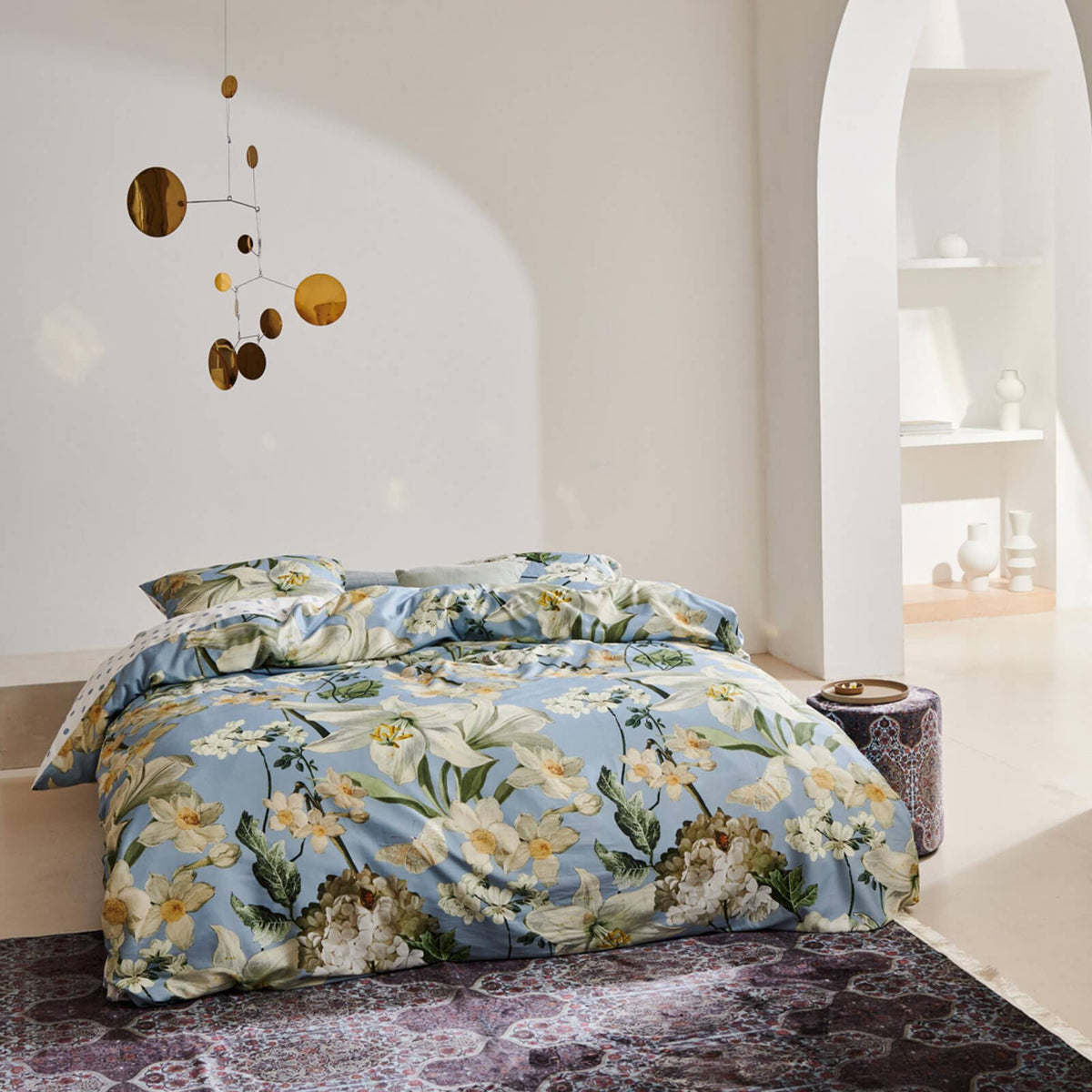 bettwaesche rosalee gebluemt blau punkte