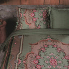 bettgarnitur bettwaesche floral rosetten gestreift 