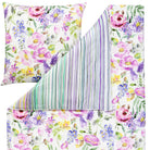 bettbezug kissenbezug blumen gestreift aquarell