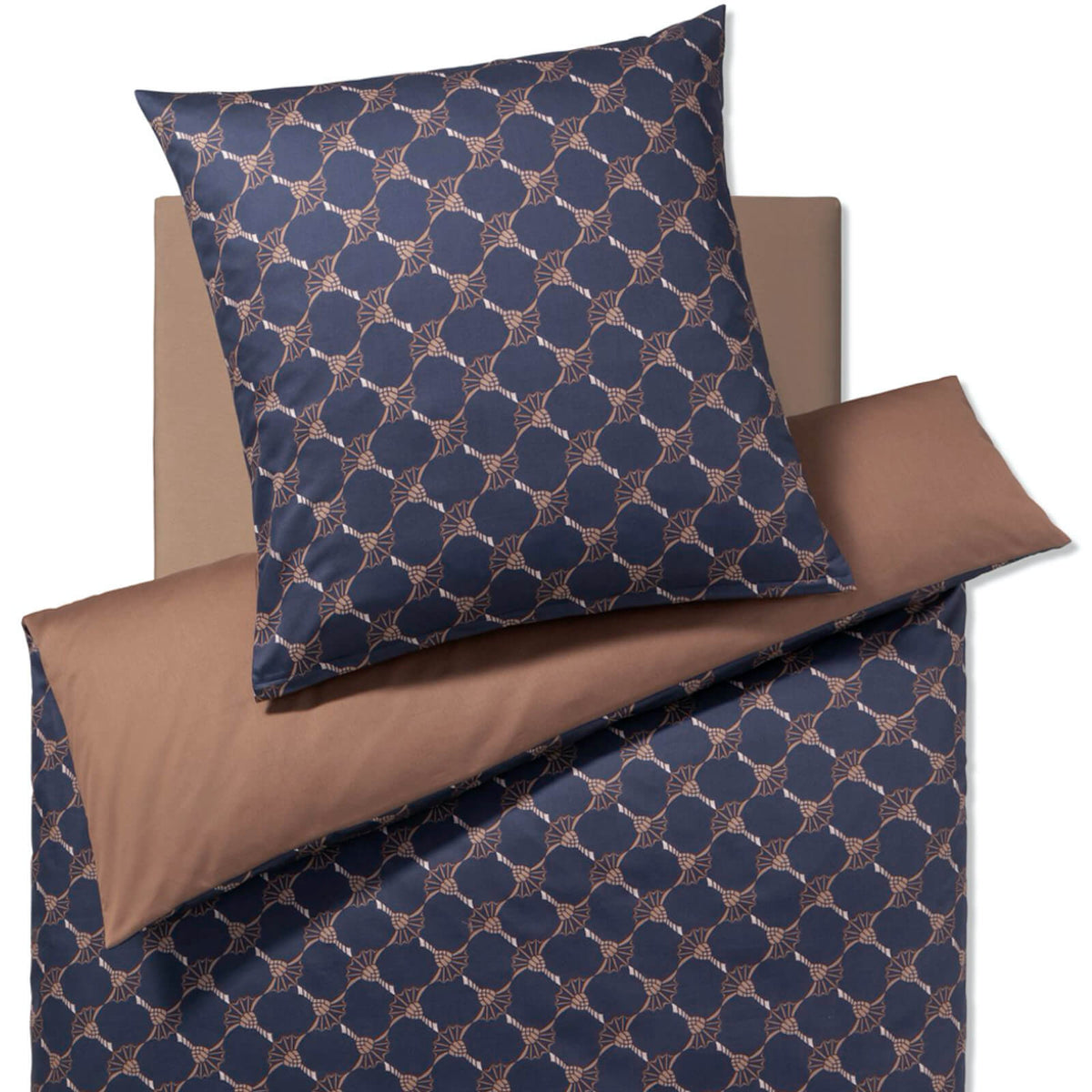 bettwaesche joop blau braun cornflower
