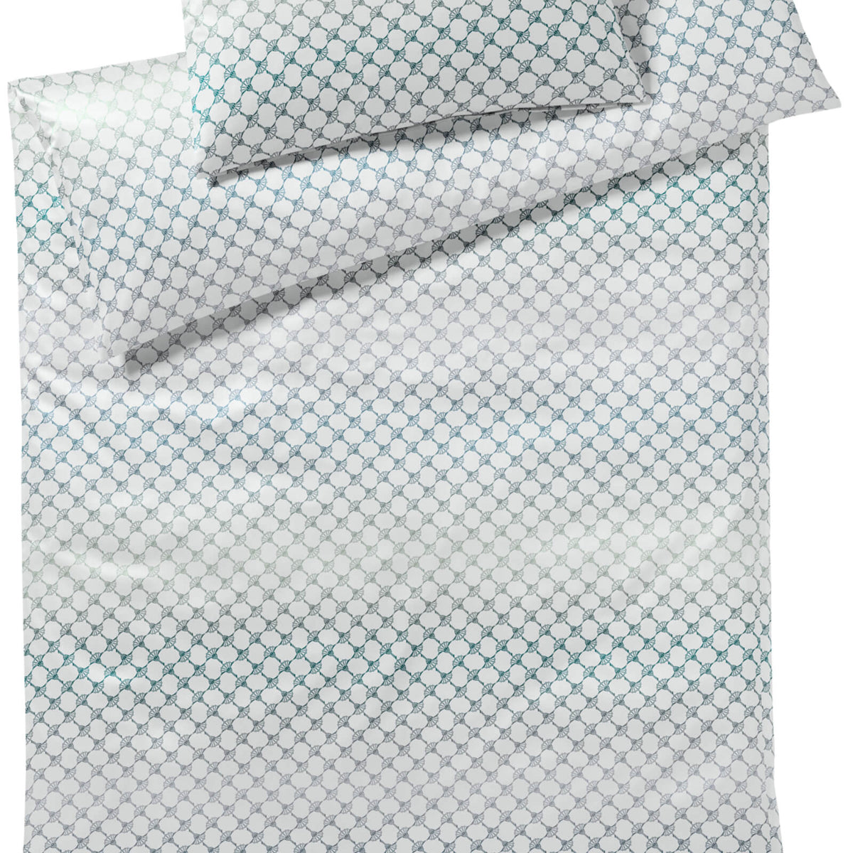 bettwaesche cornflower musterung blau mako satin