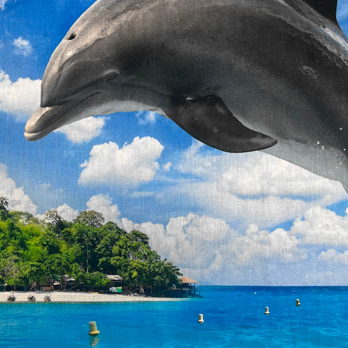 bettwaesche delfin dolphin insel meer 