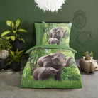 bettwaesche bettgarnitur tiere elefanten tiermotiv wende
