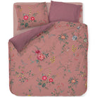 bettgarnitur bettwaesche blumen dahlien fruechte pink 