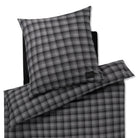 bettwaesche bettgarnitur kariert anthrazit flanell