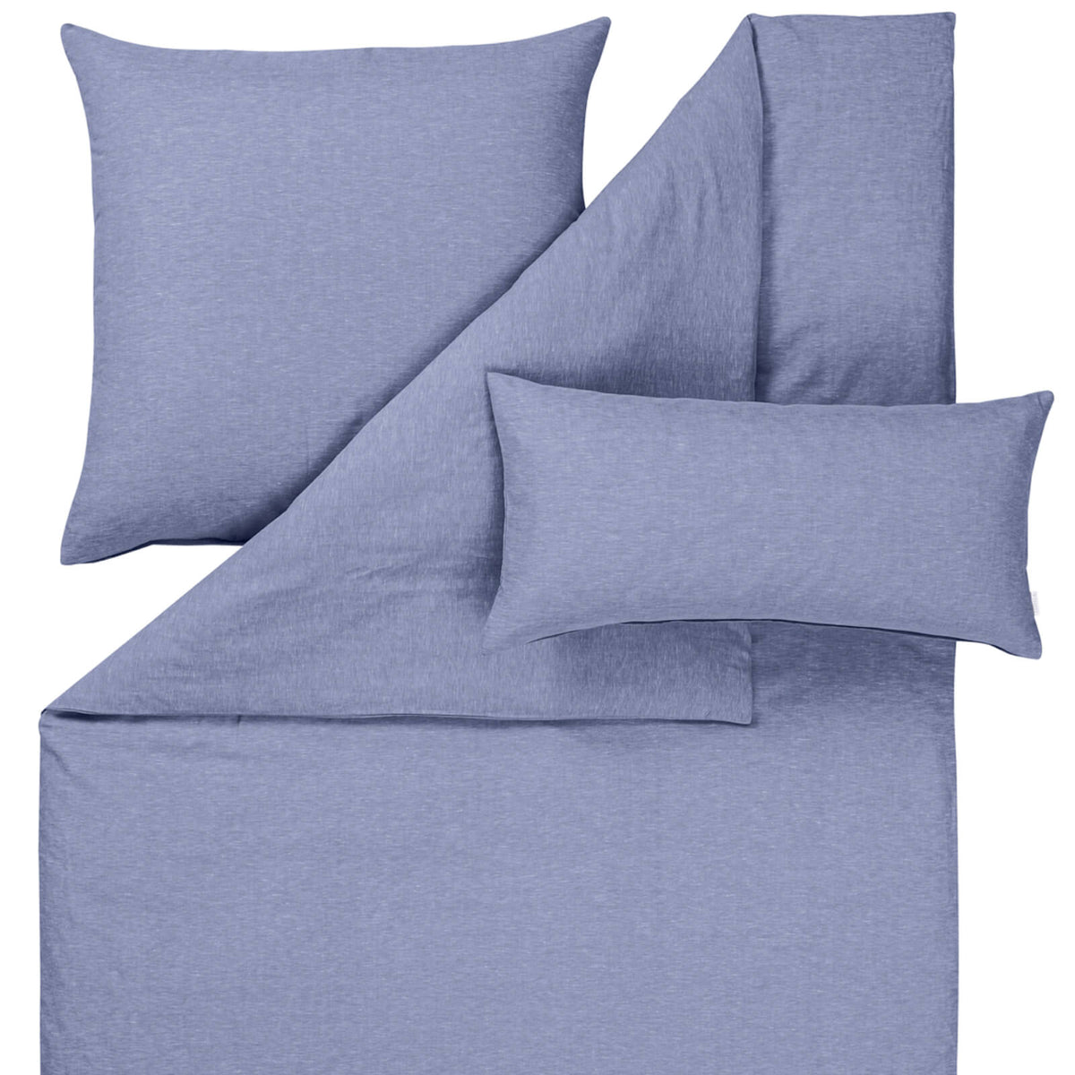bettbezug kissenbezug leinen baumwolle blau