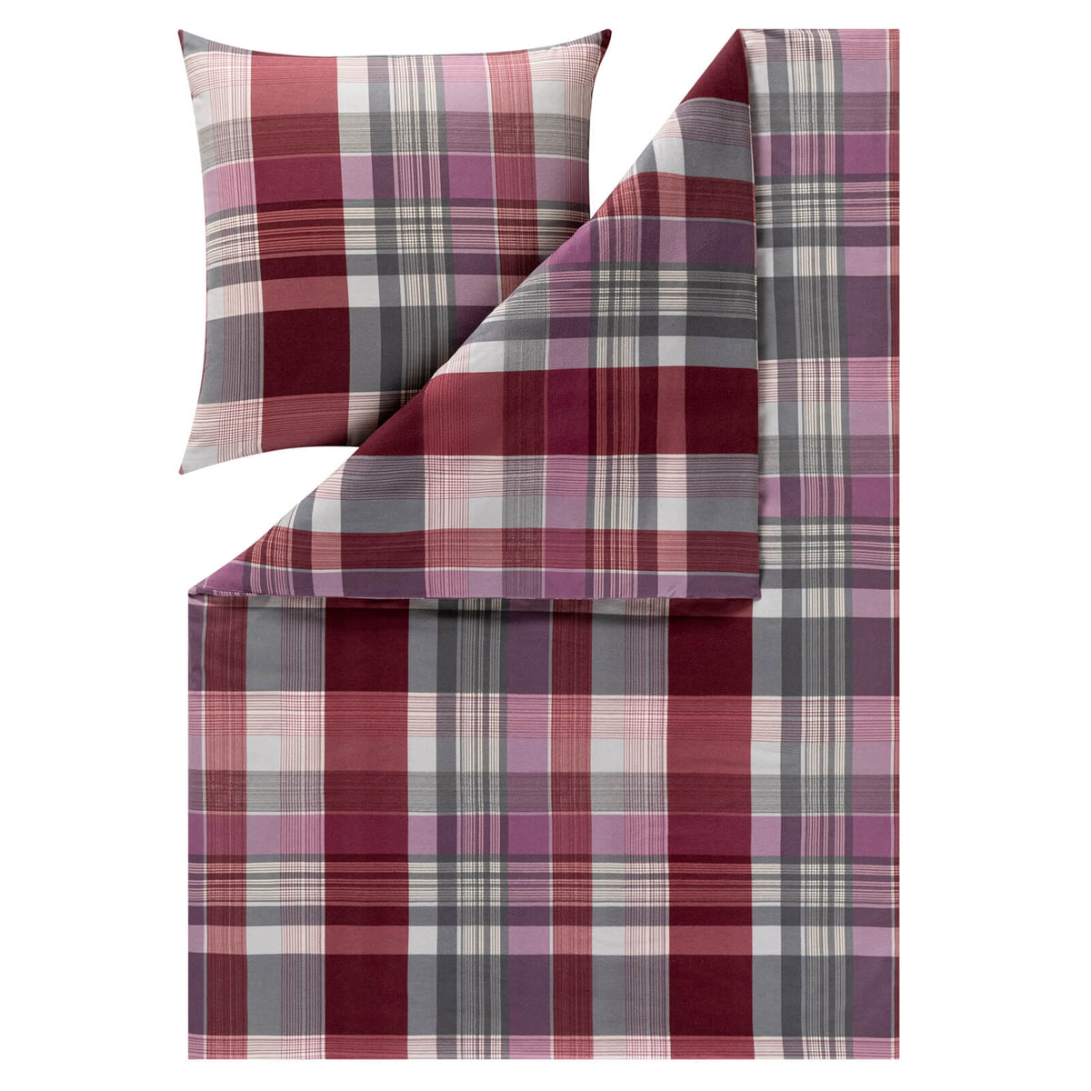 bettwaesche bettgarnitur karomuster flanell