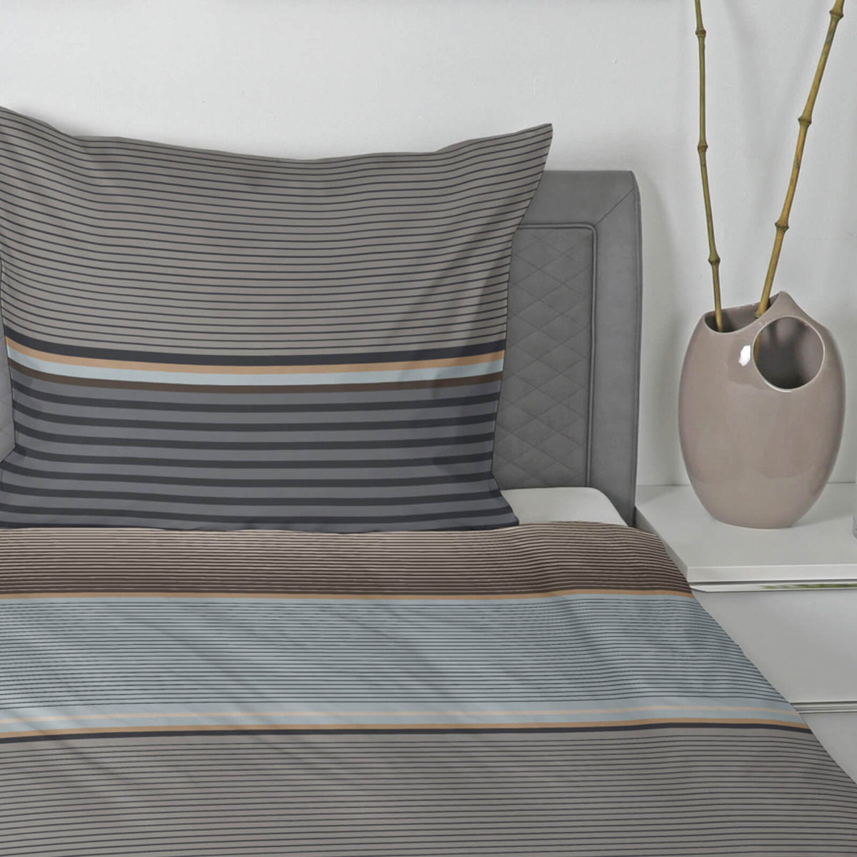bettwaesche bettgarnitur casatex gestreift blockstreifen 