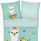 bettwaesche lama tier blumen gebluemt