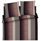 bettwaesche bettgarnitur gestreift raubtiermuster taupe