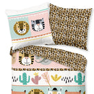 bettwaesche bettgarnitur tiere loewe raubkatze fell