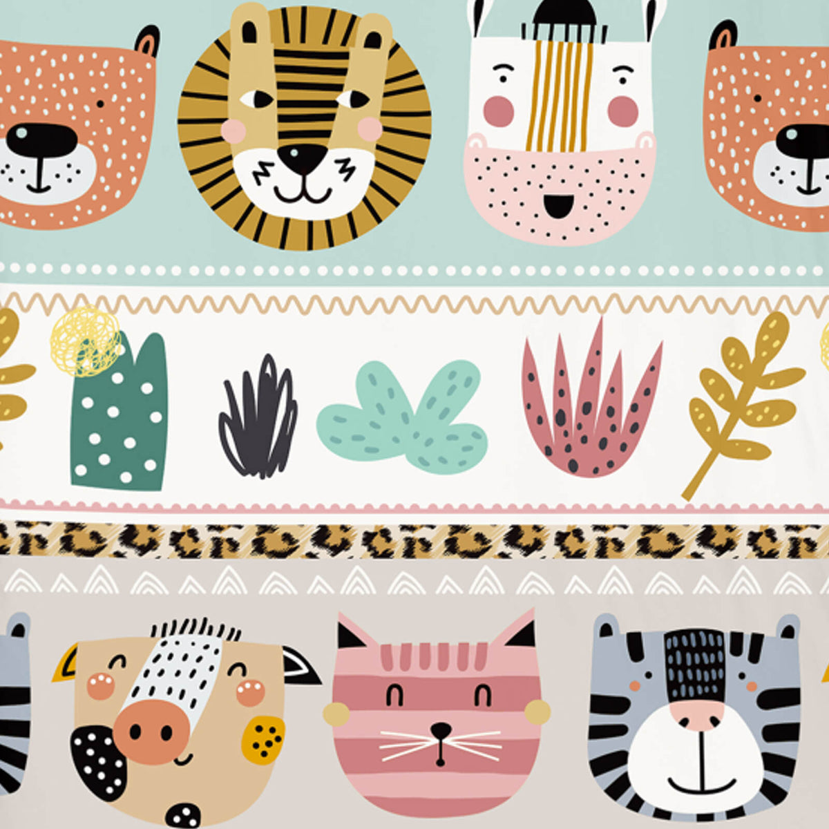 bettwaesche bettgarnitur tiere katze loewe raubkatze felloptik
