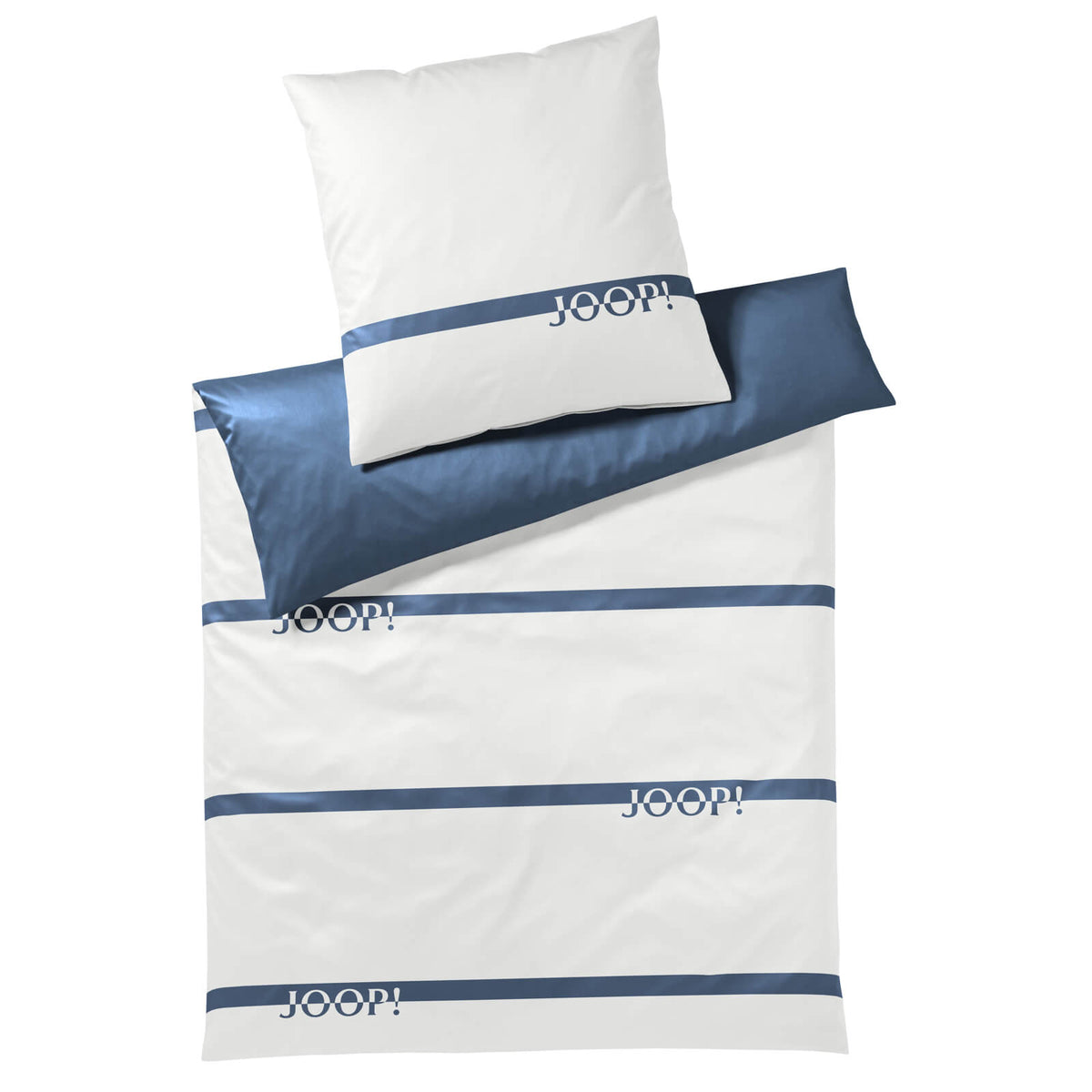 bettwaesche streifen blau weiß mako satin
