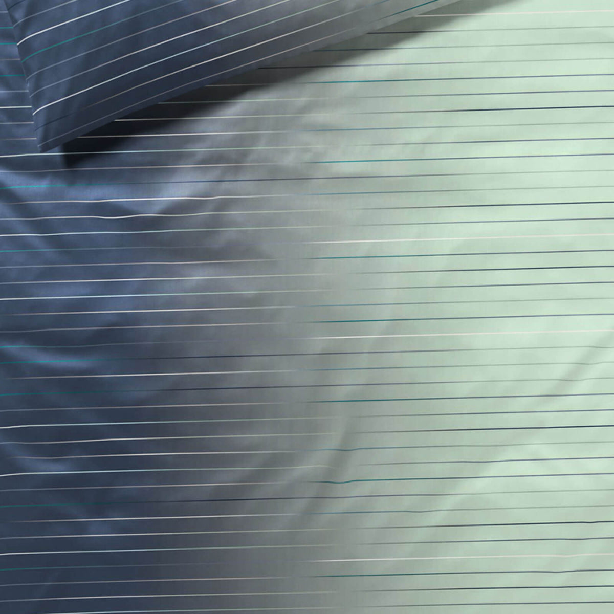 bettwaesche linien streifen blau mako satin