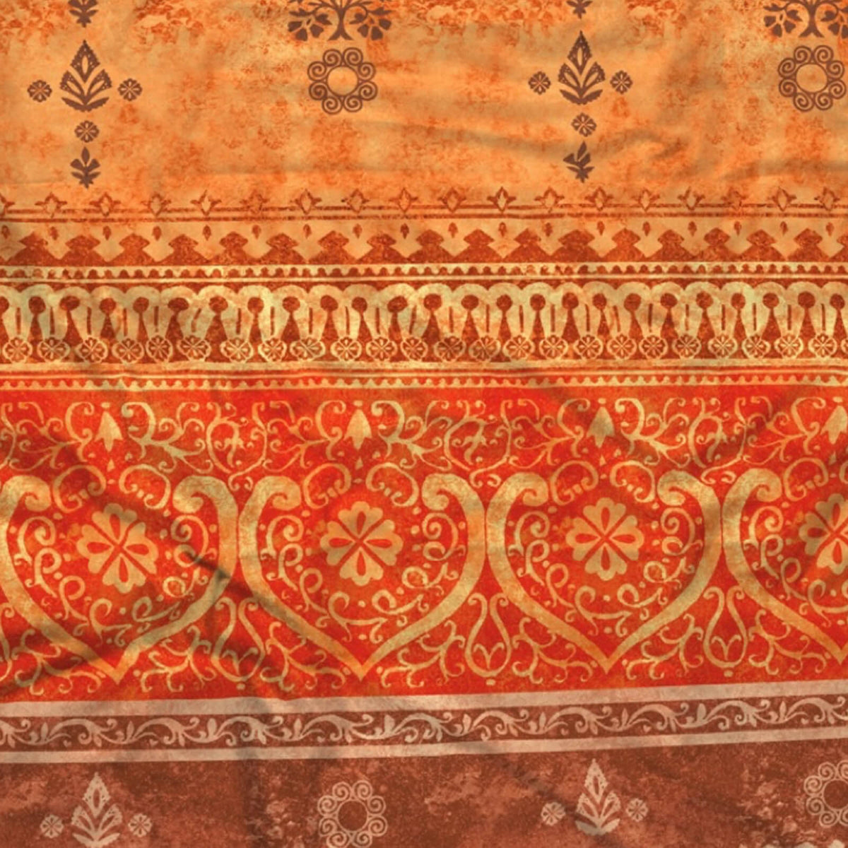 bettwaesche indi paisley mandala henna indisch orange