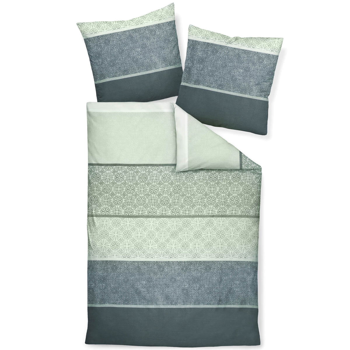 bettwaesche ornamente gestreift mako satin