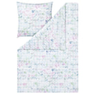 bettwaesche bettgarnitur vierecke gruen blau rosa 