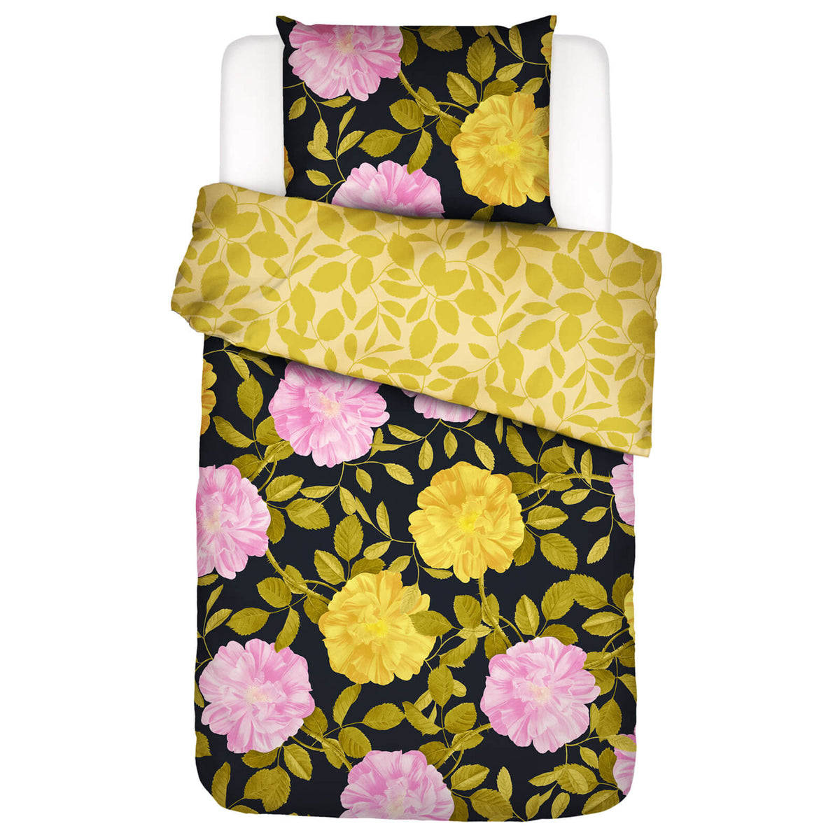 bettwaesche gebluemt blueten wende gelb