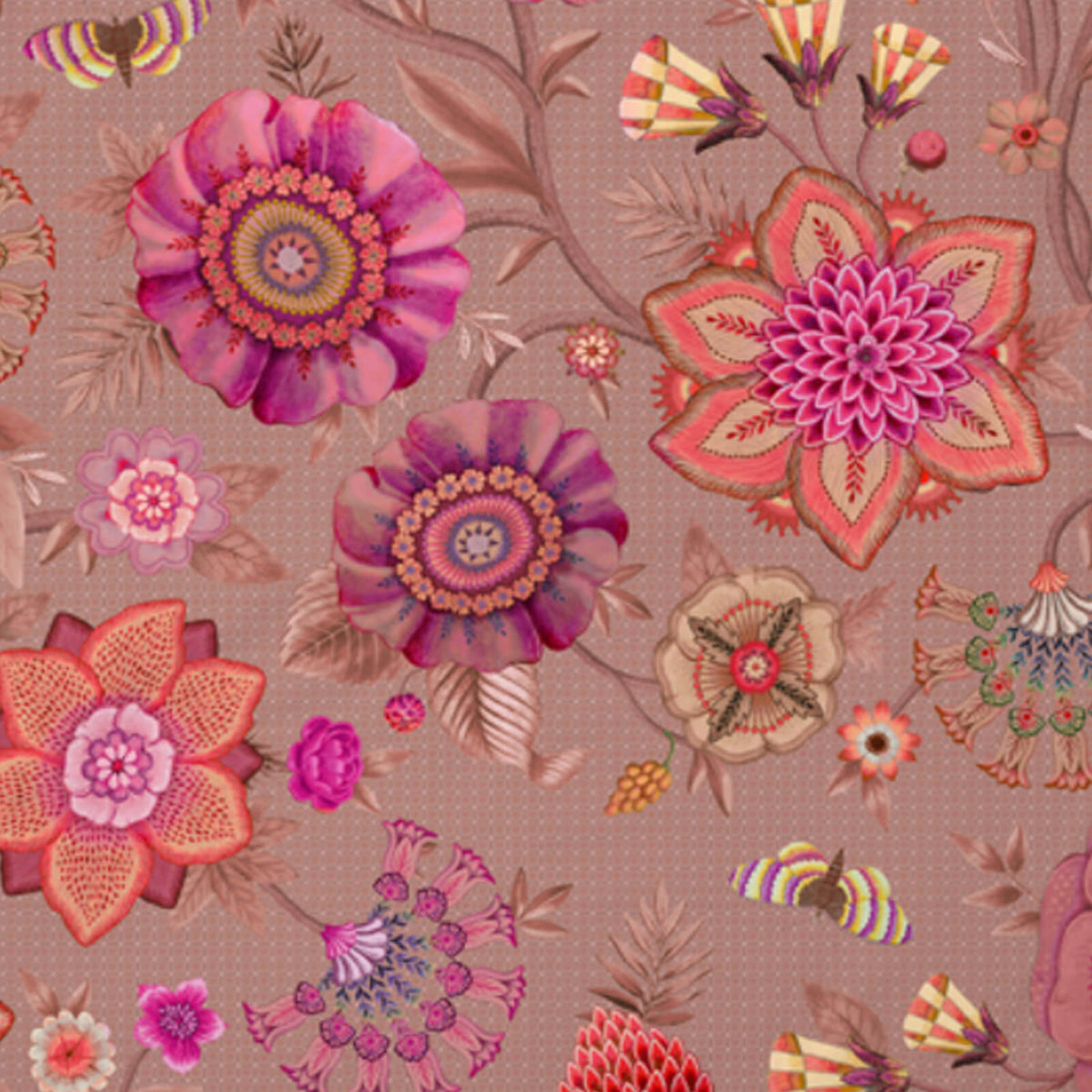 bettgarnitur bettwaesche blumen gestreift rot 
