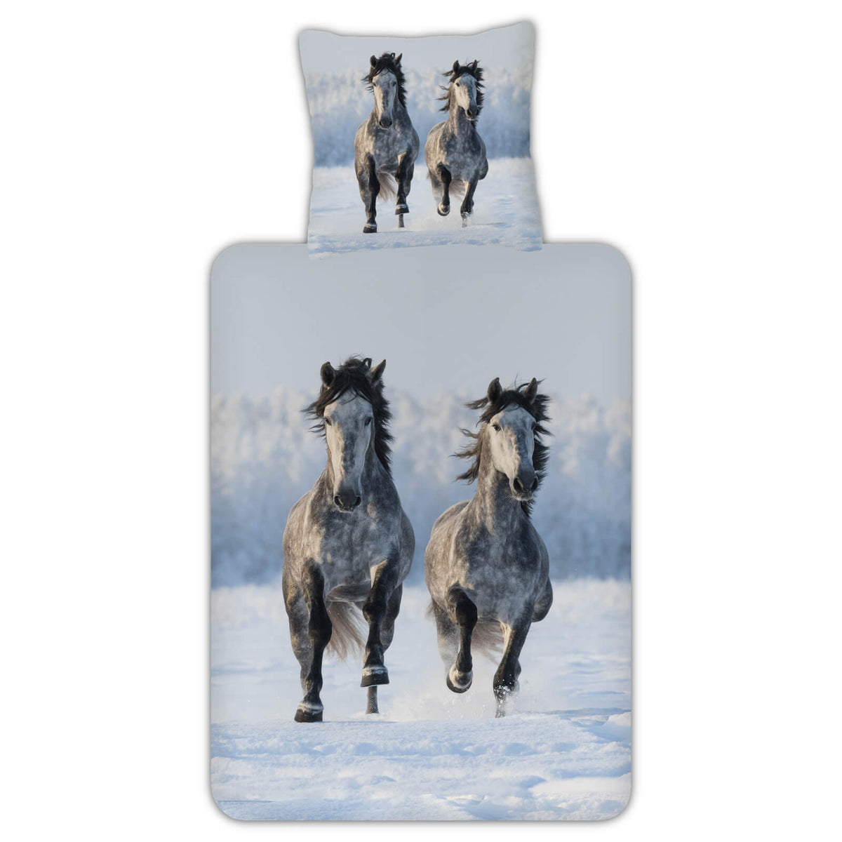bettwaesche bettgarnitur pferde trendy bedding wildnis