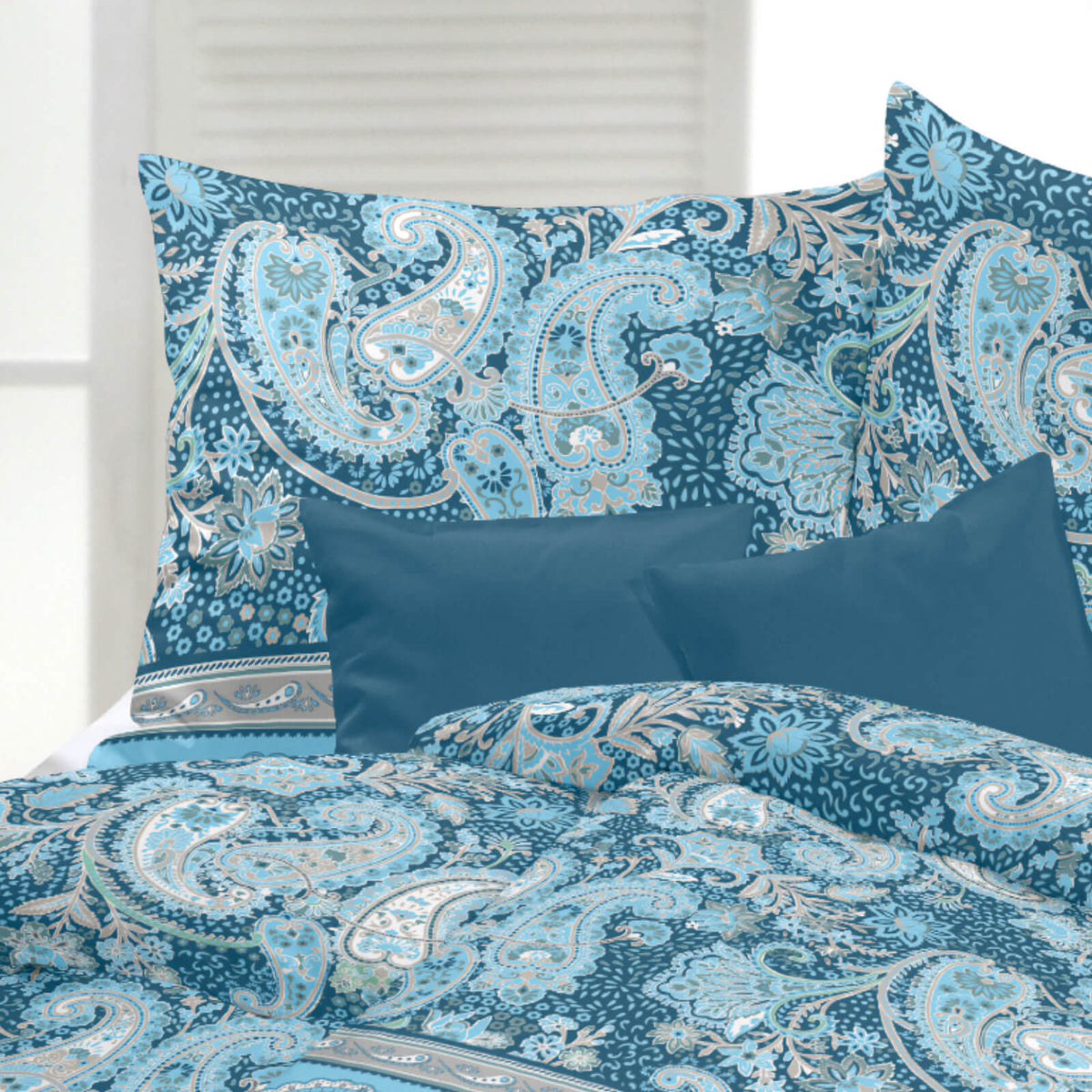 bettwaesche casatex orientalisch mandala blau satin