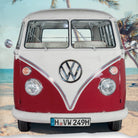 bettwäsche bettgarnitur auto vw t1 strand 