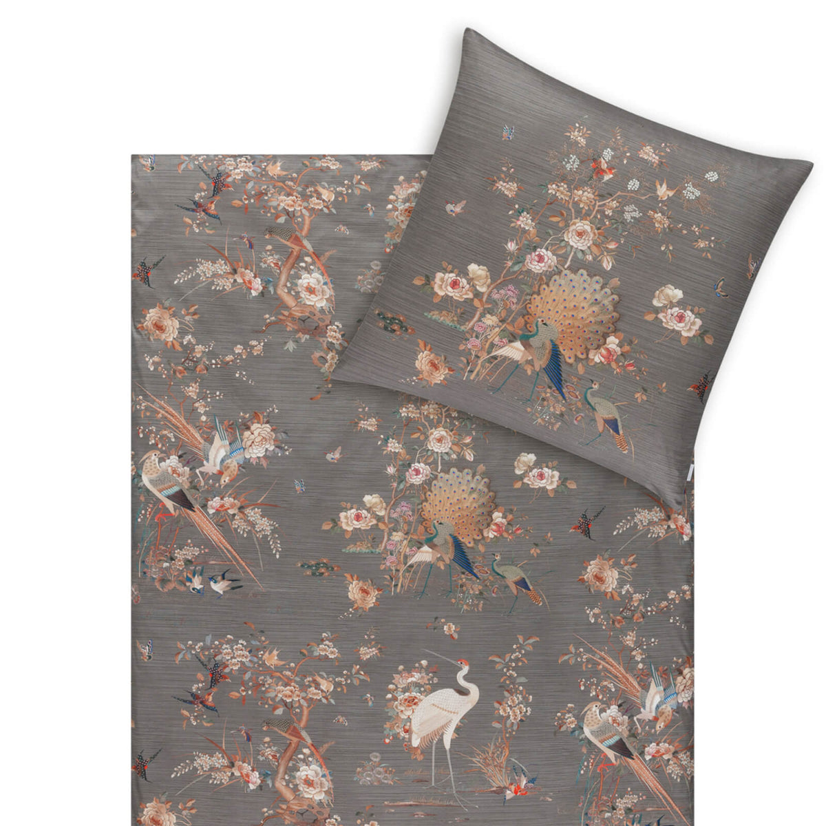 bettwaesche bettgarnitur floral storch pfau