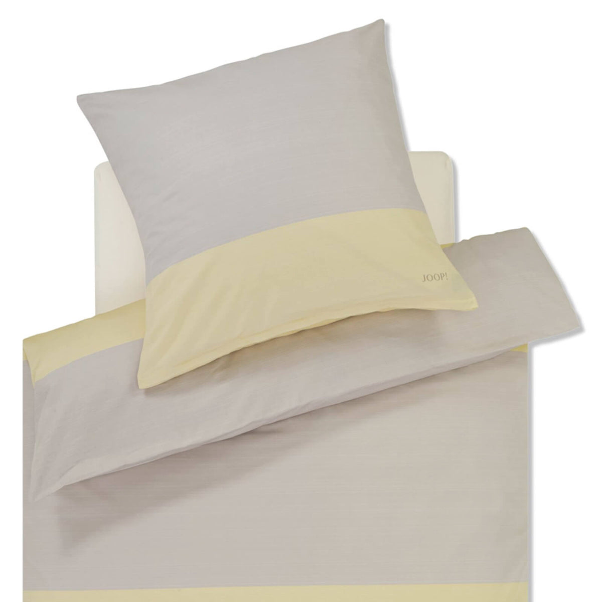 bettwaesche bettgarnitur gestreift gelb beige