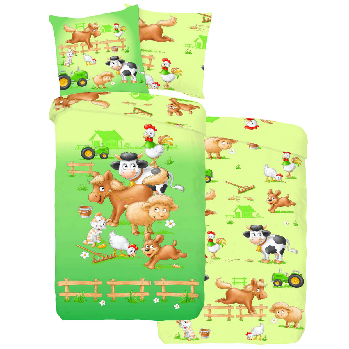 bettwaesche farm bauernhof tiere hund katze