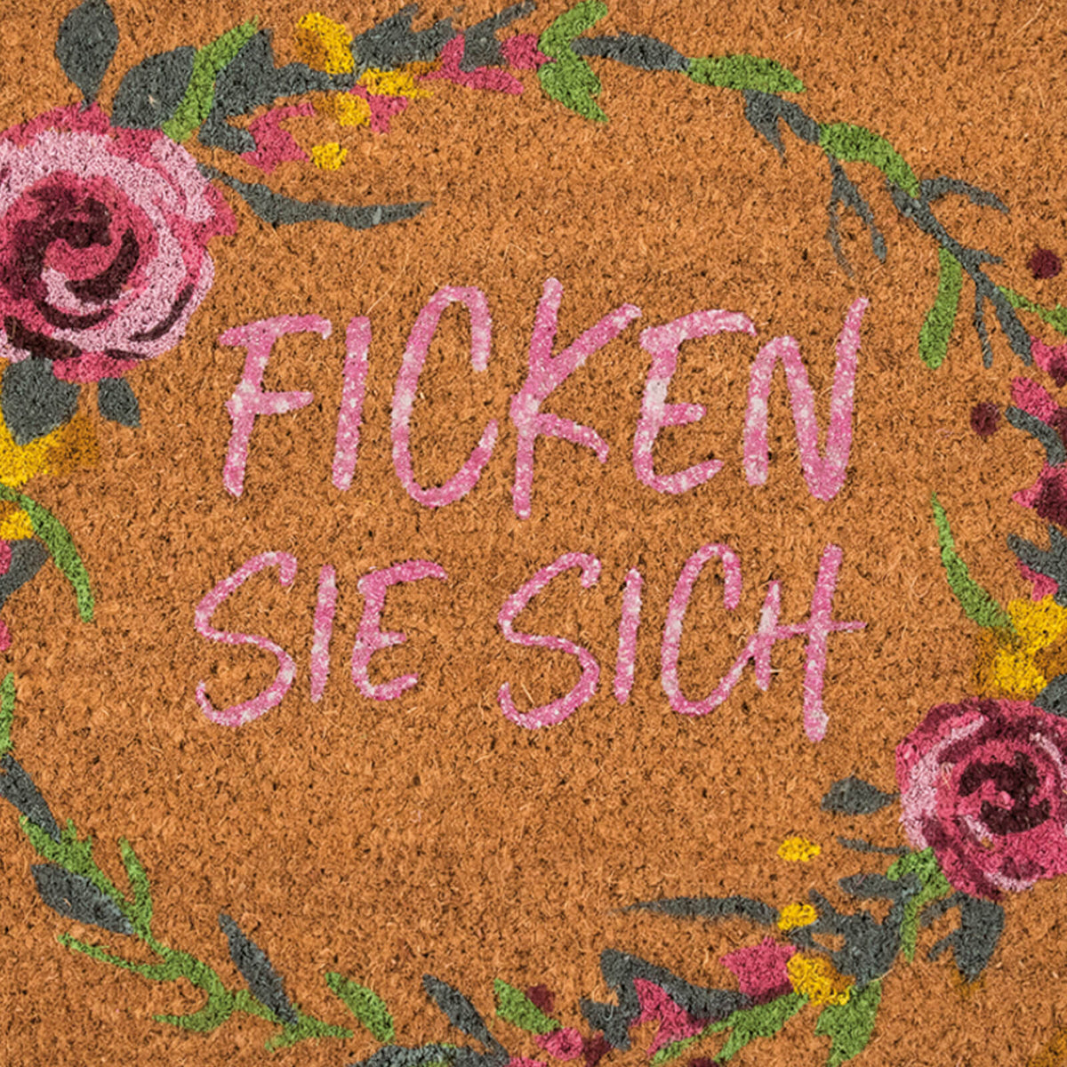 tuervorleger vorleger spruch blumen pink