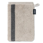 waschhandschuh beige grau frottier