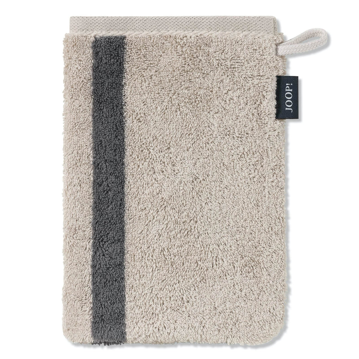 waschhandschuh beige grau frottier