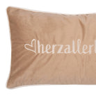 kissenhuelle kissenbezug schriftzug spruch beige