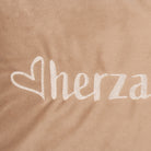 kissenhuelle kissenbezug schriftzug spruch beige