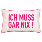 kissenhuelle schriftzug spruch pink humor samtoptik
